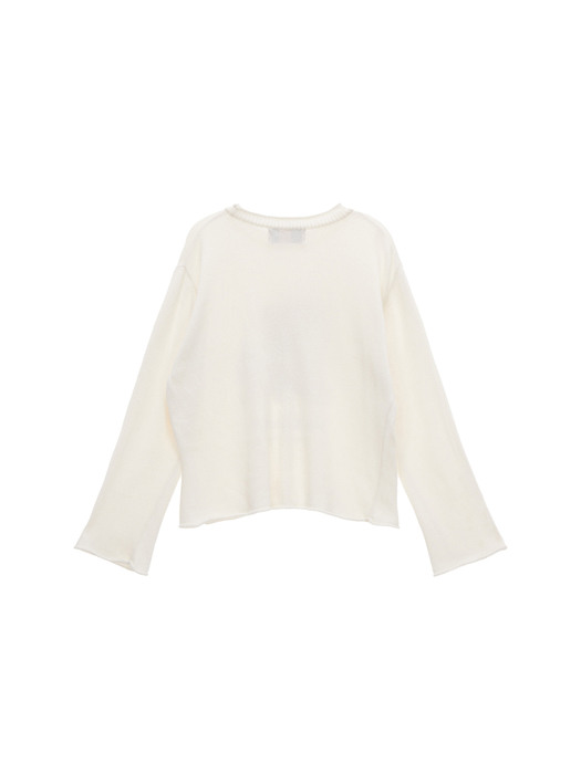 MELTING BEAR KNIT TOP IN IVORY