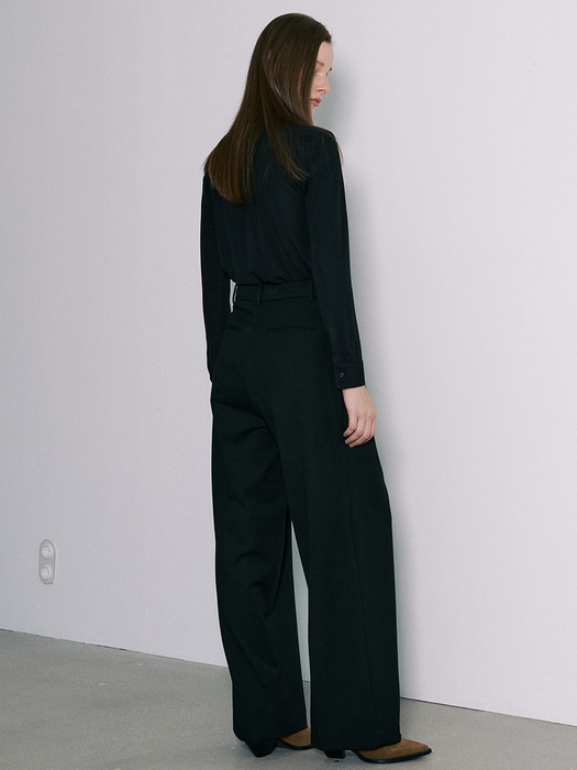 [Day-wool] Wide-leg Winter Trousers