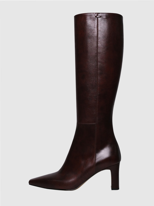 Crack long boots(Brown)