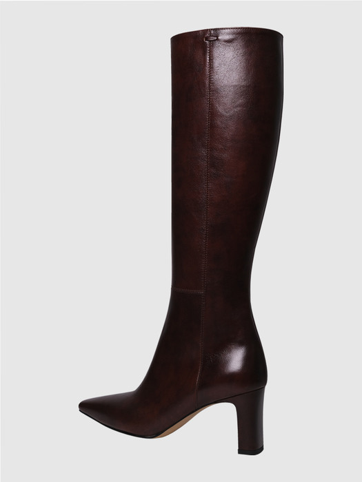 Crack long boots(Brown)