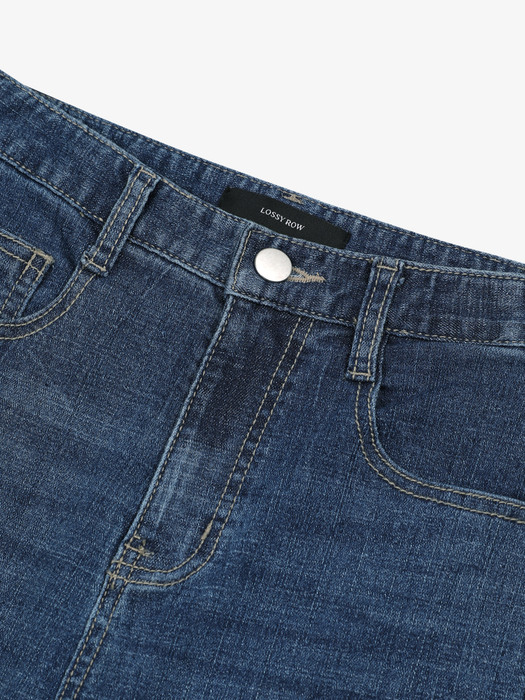 Lossy Blue Washed Bootcut Denim Pants