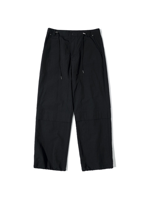 P10000 Knee tuck utility wide pants_Black