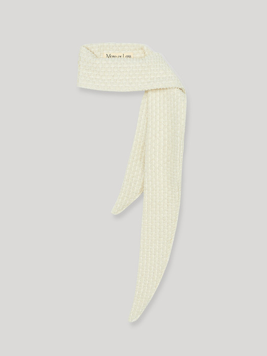 Tweed Scarf - Ivory