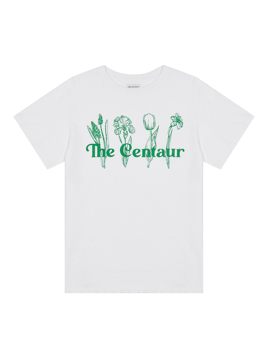 FOUR BEAUTIES T-SHIRT_GREEN PRINT