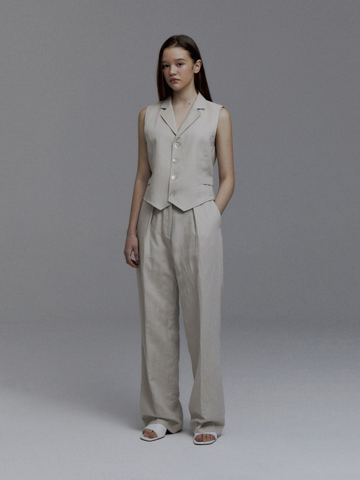 PVIL Linen Tapered Pants(Natural)