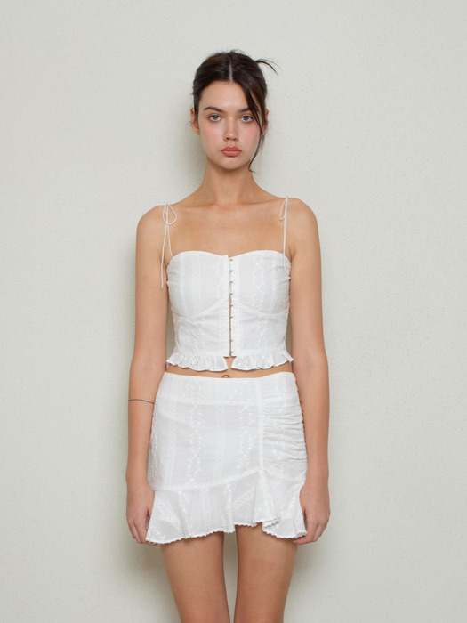 Lace bustier sleeveless (white)