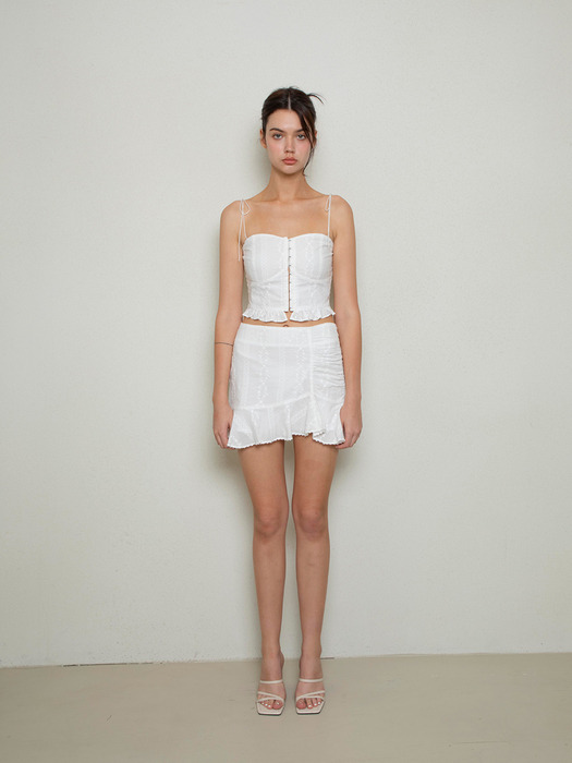 Lace bustier sleeveless (white)