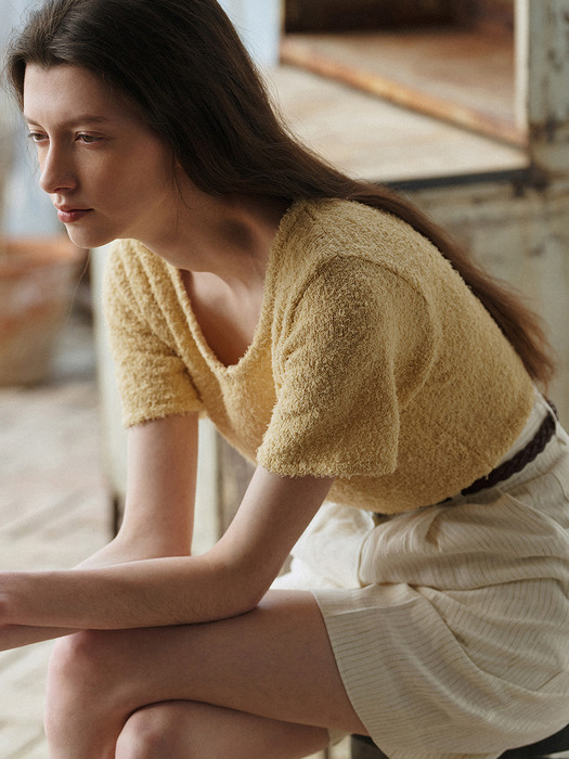 Square tail knit (Yellow)