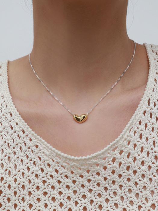 [단독]heart chain necklace