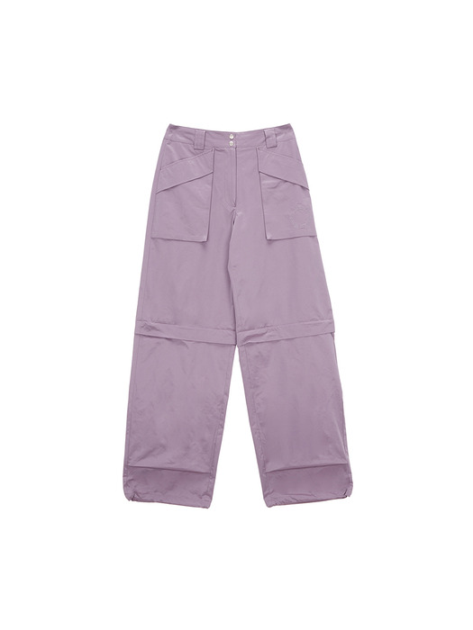 KNEE ZIP OUT POCKET PANTS IN PURPLE