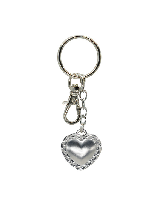 Front braided heart - keyring