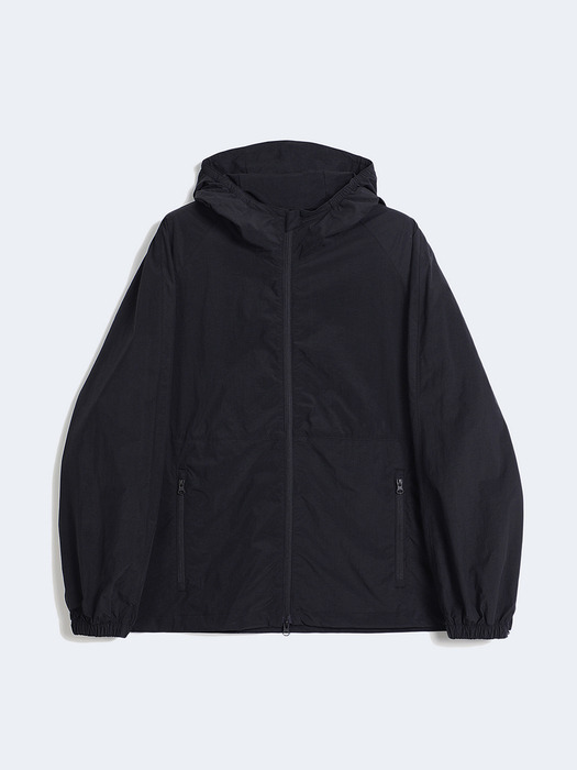 MATT NYLON HOODED JACKET (BLACK)