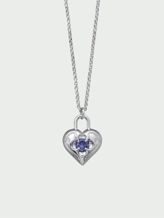 Victorian heart lock necklace