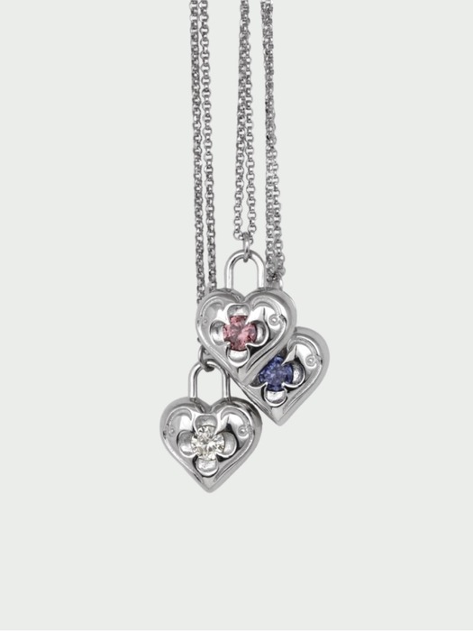 Victorian heart lock necklace