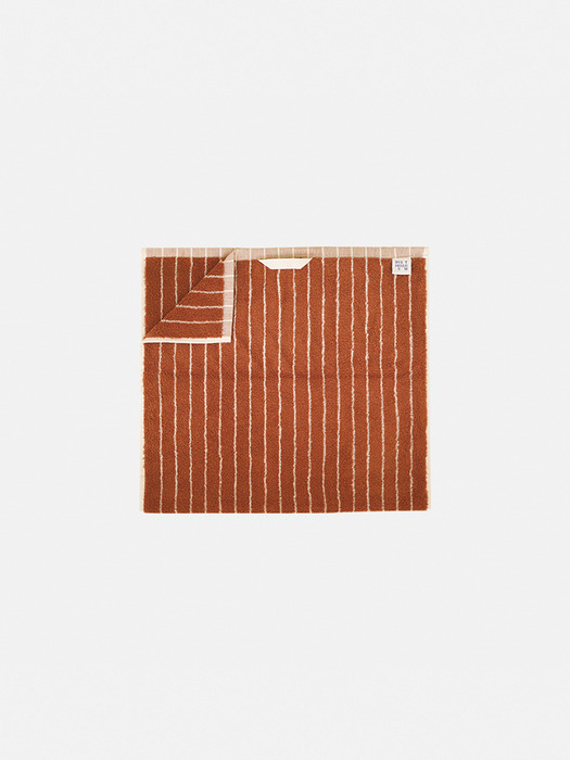 Face Towel - Stripe Caramel Reverse