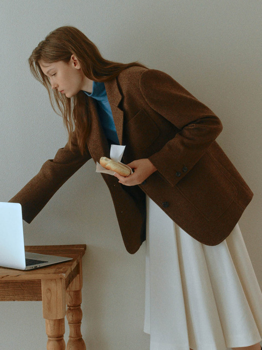 ★on&on★ Out Pocket Pointed Tailored Wool Jacket NEW4XJ925_ 온앤온]Out Pocket Pointed Tailored Wool Jacket NEW3WJ925
