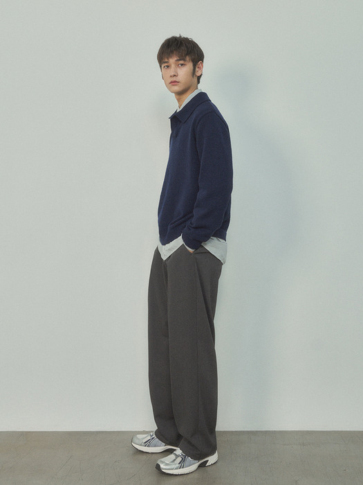 P10029 Wool wide slacks_Charcoal