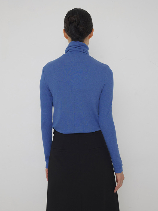 [ver.2023 Winter New] Warm turtle neck top royal blue