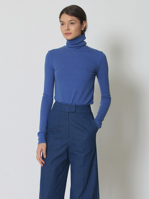 [ver.2023 Winter New] Warm turtle neck top royal blue