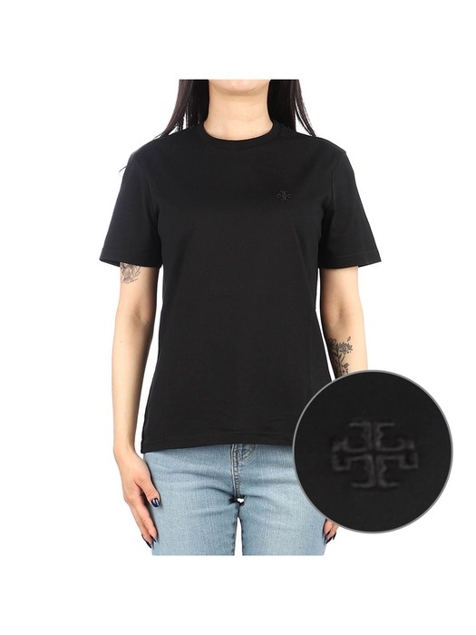 [토리버치] 23SS (151125 001) 여성 EMBROIDERED LOGO 반팔 티셔츠
