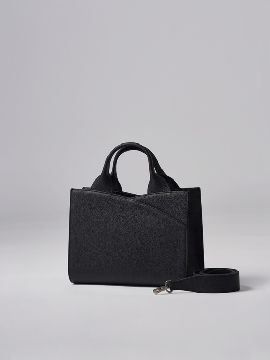 erg leather tote bag_black