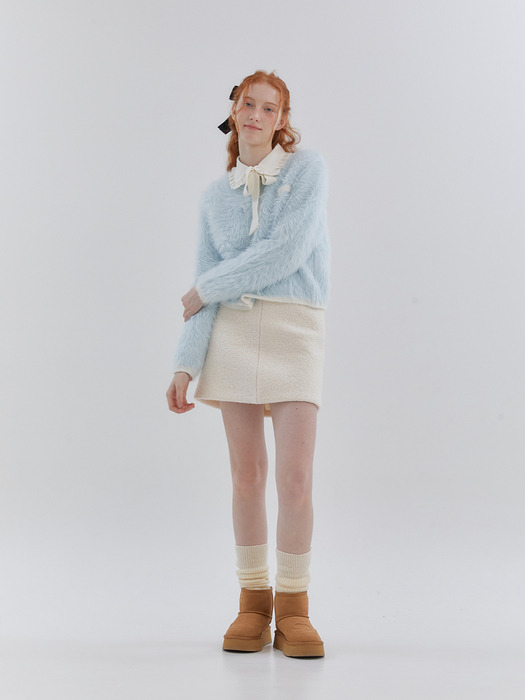 DAY A-LINE WOOL SKIRT_IVORY