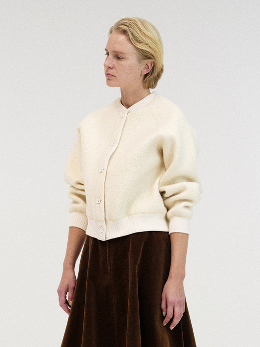 Alpaca wool raglan jumper (Ivory)