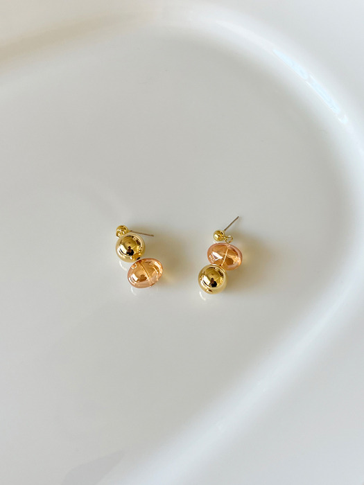 gold bubble earrings