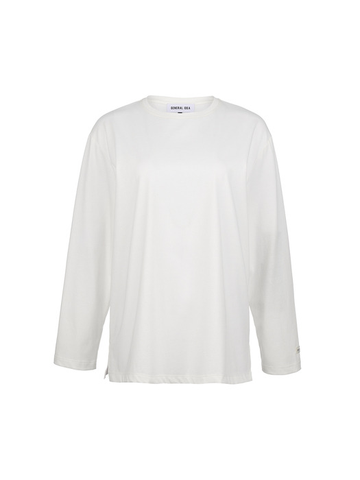 루즈핏 롱 슬리브 티셔츠 [WHITE] / WBD1L01506