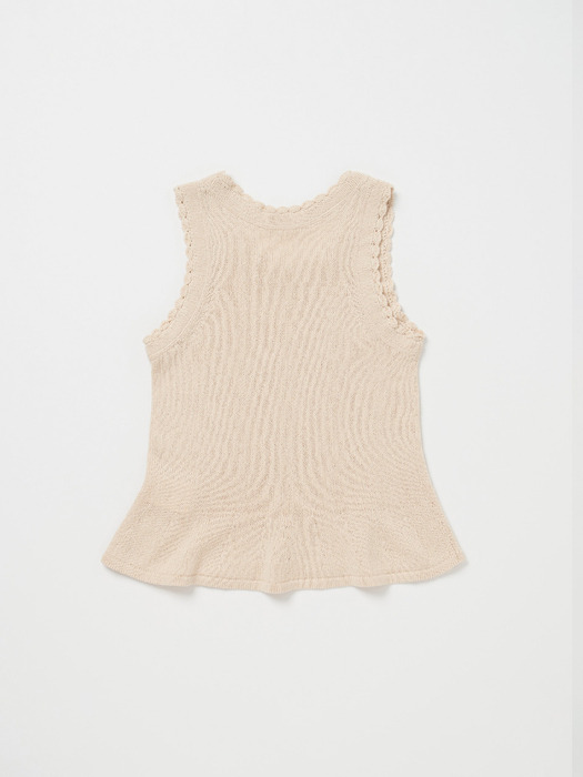 Via Jade lace knit top (Ivory)