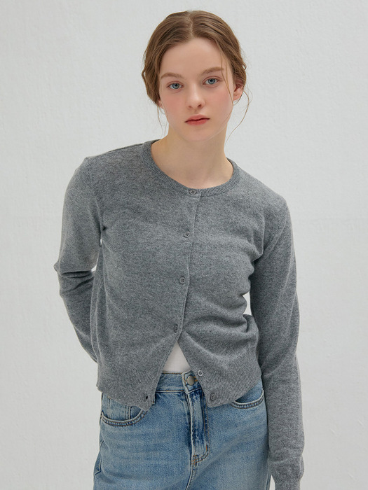 ROUND CARDIGAN GRAY