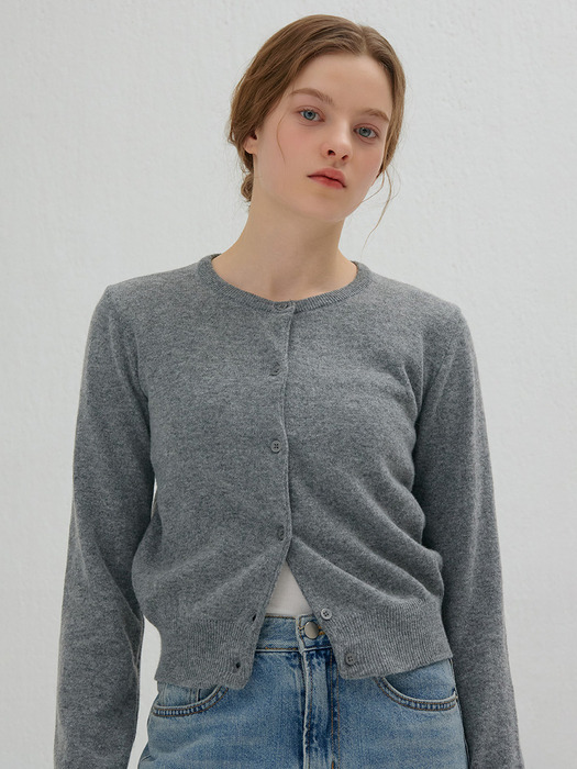 ROUND CARDIGAN GRAY