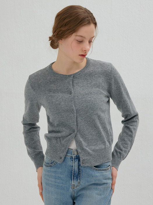 ROUND CARDIGAN GRAY