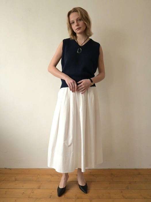 Pola Cotton Skirt [Ivory]
