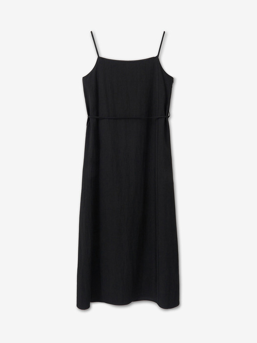 layered strap dress_black
