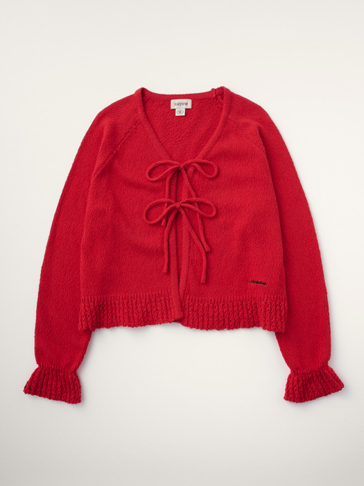 Bow Cardigan (Red)