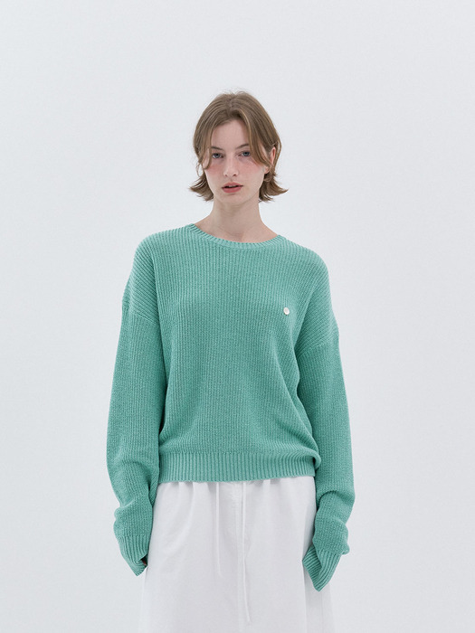 Colleen Round Neck Sweater (Mint)