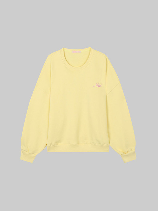 Oversized Logo Sweatshirt (lemon)
