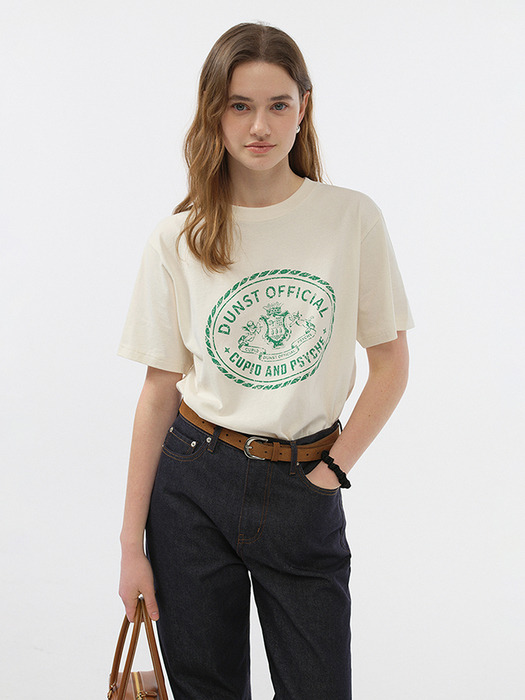 UNISEX CUPID CAMPUS T-SHIRT CREAM_UDTS5B121CR
