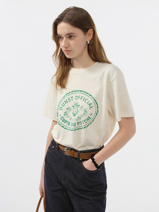 UNISEX CUPID CAMPUS T-SHIRT CREAM_UDTS5B121CR