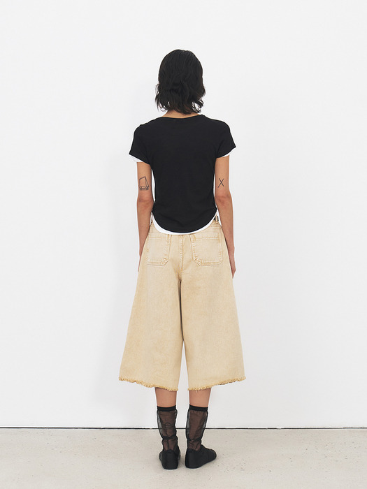 TFR LOOSE FIT MIDI DYEING DENIM_L-YELLOW