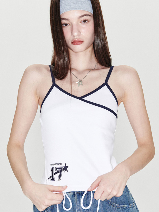 Super star V-neck Sleeveless [White]