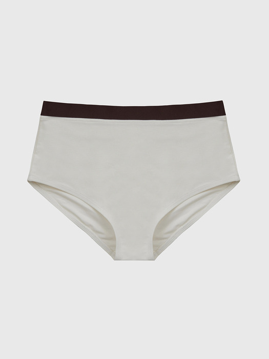 Modern Color Combination Swim Briefs_IVORY