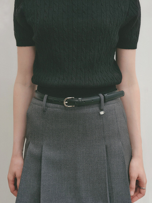엘르 비건 레더 벨트 / ELLE VEGAN LEATHER BELT_4colors