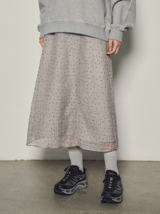 Dot See-through Layered Skirts_CTS609(3Color)