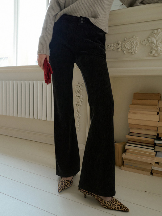 SOFT BOOTCUT PANTS_BLACK