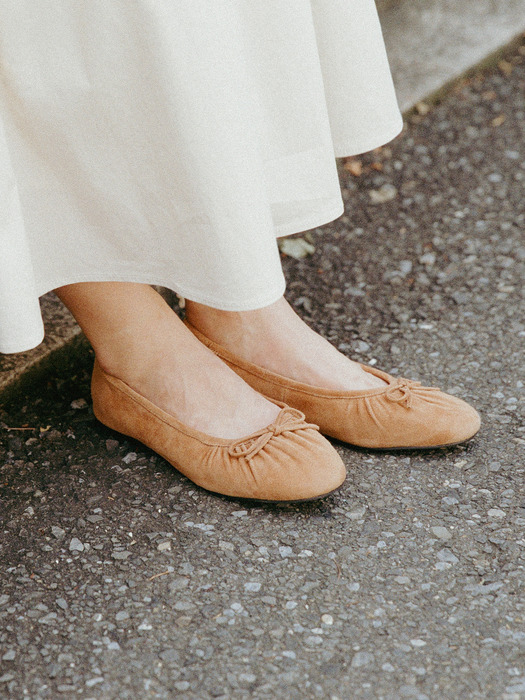 BORN SHIRRING FLAT SHOES_4COLORS