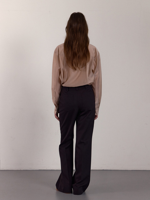 [인플루언서 소라 PICK] WOOL FLARE PANTS_BROWN