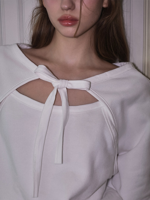 Two-way Bolero Sweatshirt [White]