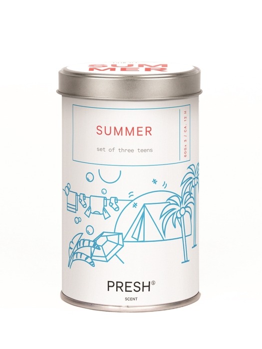 PRESH 캔들 summer SMALL 3P SET 60g x 3 썸머 세트